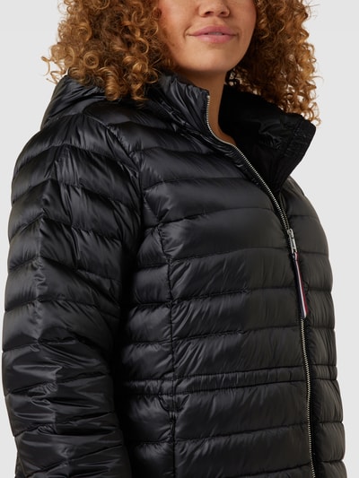 Tommy Hilfiger Curve PLUS SIZE donsjack met labelstitching, model 'FEMININE' Zwart - 3