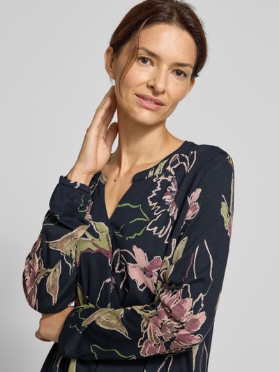 Tom Tailor Bluzka z długim rękawem o kroju regular fit z mieszanki bawełny Granatowy 3