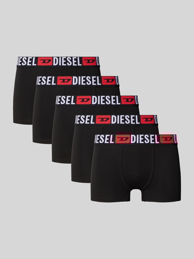Diesel Boxershort met logostitching, model 'Damien' Zwart - 1