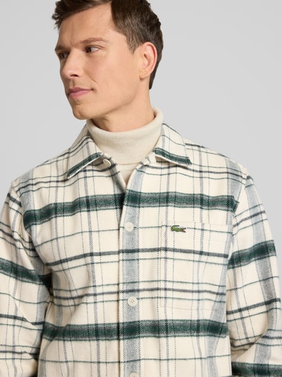 Lacoste Kurtka koszulowa o kroju oversized z czystej bawełny model ‘6CG’ Zielony 3