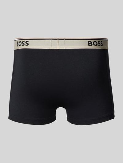 BOSS Boxershort met label in band in een set van 3 stuks, model 'Power' Zwart - 3