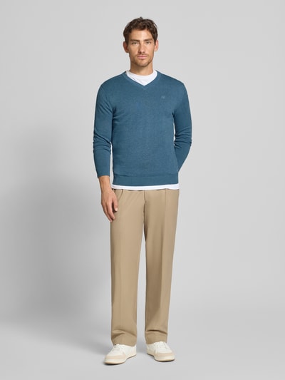 Tom Tailor Regular fit pullover van puur katoen  Blauw - 1