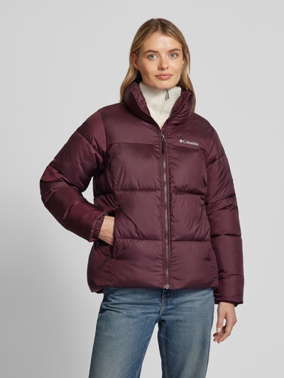 COLUMBIA Steppjacke mit Label-Print Pflaume 4