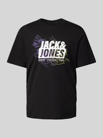 Jack & Jones T-shirt z nadrukiem z logo Czarny 2