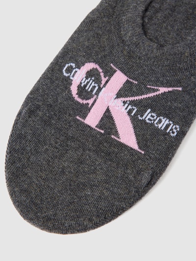 Calvin Klein Jeans Sneakersokken met label in reliëf Donkergrijs - 2