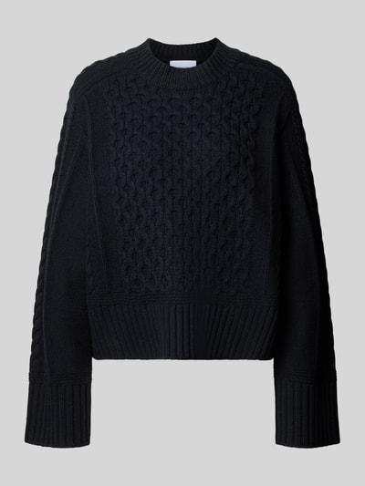 Style Icon Collection Boxy Fit Zopfstrickpullover aus 100 % Wolle – curated by Vera van Erp Marine 2