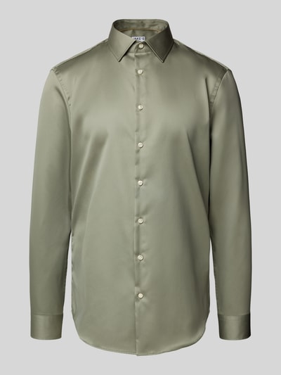 Jake*s Slim Fit Business-Hemd mit Kentkragen Mittelgrau 2