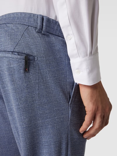 Cinque Pantalon met bandplooien, model 'Sando' Rookblauw - 3