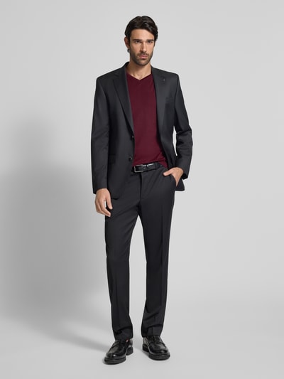 Christian Berg Men T-shirt met V-hals Bordeaux - 1