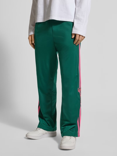 adidas Originals Straight fit sweatpants met logopatch, model 'ADIBREAK' Donkergroen - 4
