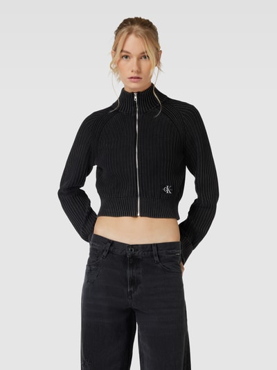 Calvin Klein Jeans Cardigan mit durchgehendem Reißverschluss Black 4