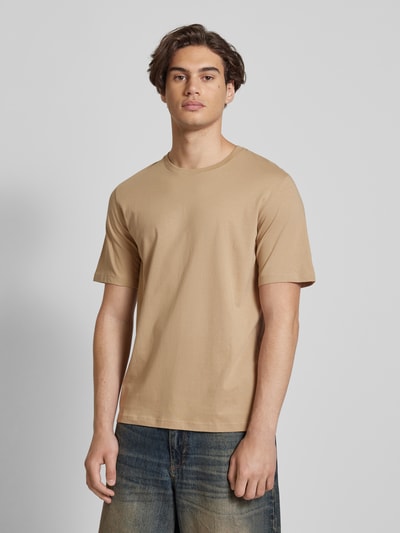 Jack & Jones T-shirt z detalem z logo model ‘ORGANIC’ Beżowy 4