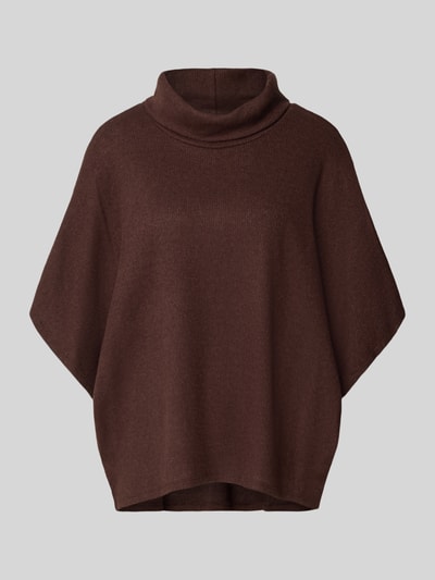 Apricot Strickpullover mit Rollkragen und 1/2-Arm Dunkelbraun 2