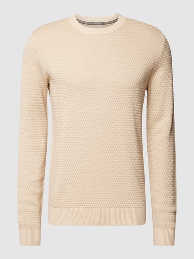 Jack & Jones Gebreide pullover met ronde hals, model 'EATLAS' Offwhite - 2