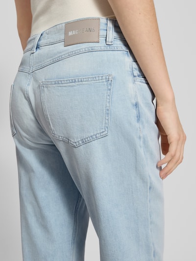 MAC Straight fit jeans met siernaden opzij, model 'Aleksa' Lichtblauw - 3