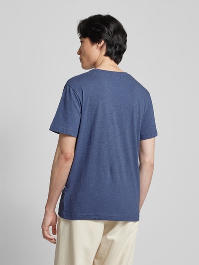 Gant T-Shirt mit Label-Stitching Modell 'SHIELD' Jeansblau Melange 5