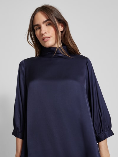 Milano Italy Regular fit blouse met opstaande kraag Donkerblauw - 3