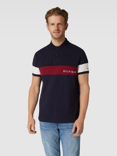 Tommy Hilfiger Poloshirt im Colour-Blocking-Design Marine 4