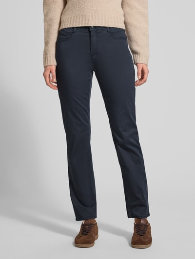 Brax Flared Fit stoffen broek met Lyocell Met lyocell Model 'Carola' Marineblauw - 4