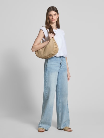 Zero Regular Fit Kurzarmbluse mit Kappärmeln Weiss 1