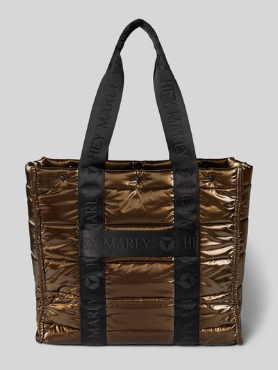 Hey Marly Shopper met doorgestikte naden, model 'Best Buddy' Donkerbruin - 4