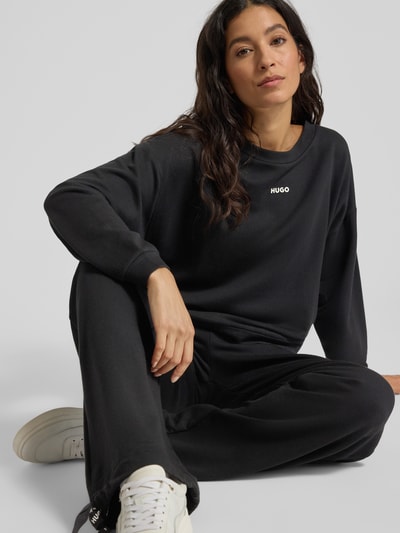 HUGO Oversized sweatshirt van modalmix, model 'CASUAL_SWEATSHIRT' Zwart - 3