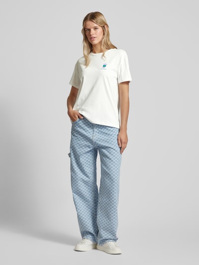 Marc O'Polo Denim T-Shirt mit Motiv-, Statement- und Label-Print Weiss 1