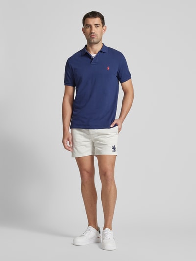 Polo Ralph Lauren Relaxed Fit Sweatshorts mit Logo-Stitching Modell 'RUGBY' Offwhite 1