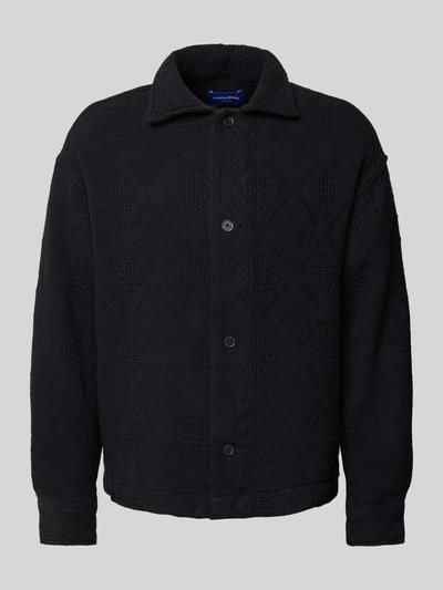 Jack & Jones Regular fit vrijetijdsoverhemd met structuurmotief, model 'GREENPOINT' Zwart - 2