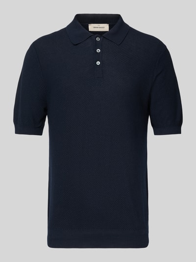 GRAN SASSO Regular Fit Poloshirt mit Strukturmuster Marine 2