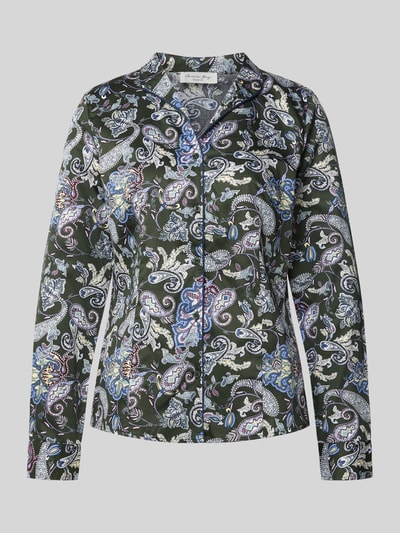 Christian Berg Woman Hemdbluse mit Knopfleiste Dunkelgruen 2