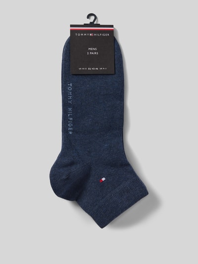 Produktfoto, Skarpety do sneakersów z mieszanki bawełny, prążkowany pas, detal z logo, zestaw 2 szt., Model '2ER QUARTER' od Tommy Hilfiger.