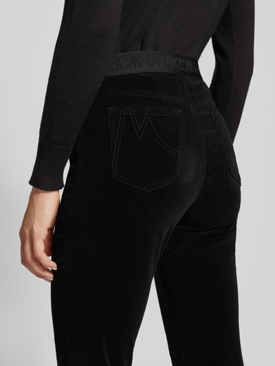 Marc Cain Stoffen broek met elastische band met logo Zwart - 3