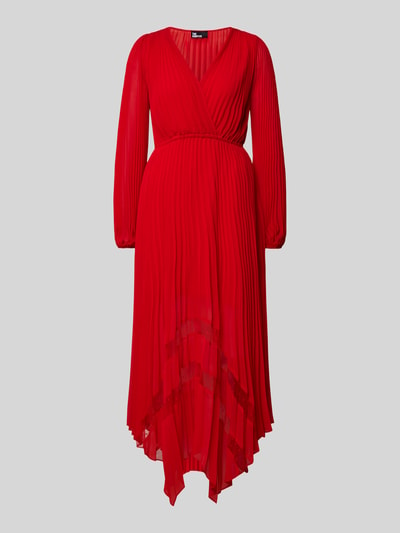 THE KOOPLES Maxikleid mit Plisseefalten Rot 2