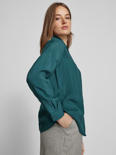 Seidensticker Regular fit overhemdblouse van viscose met deelnaden Petrol - 3