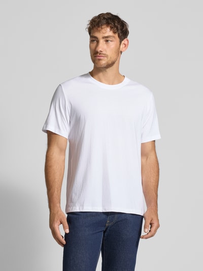 SELECTED HOMME T-shirt o kroju regular fit z mieszanki bawełny model ‘ASPEN’ Biały 4