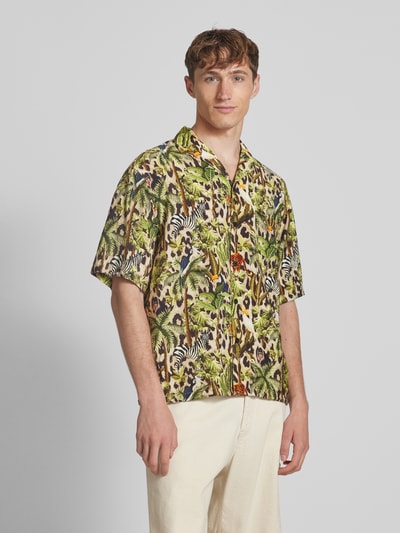 REVIEW Koszula casualowa z listwą guzikową Ziemisty brązowy 4