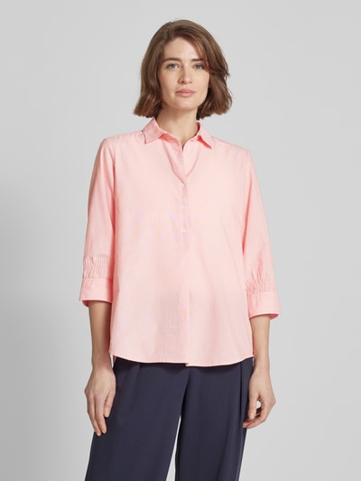 OPUS Blouseshirt met korte knoopsluiting, model 'Forta' Koraal - 4