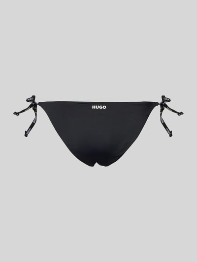 HUGO Bikinibroekje met vetersluiting en labeldetails Zwart - 3