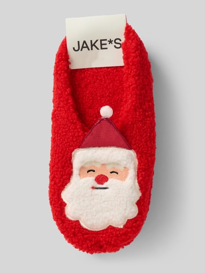 Jake*s Casual Kapcie z aplikacją z motywem Wiśniowy 3