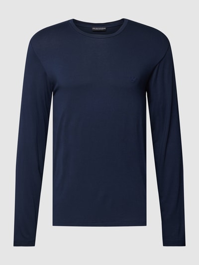 Emporio Armani Shirt met lange mouwen in riblook Donkerblauw - 2