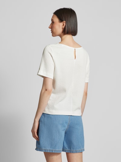 OPUS T-Shirt mit Strukturmuster Modell 'Serke' Offwhite 5