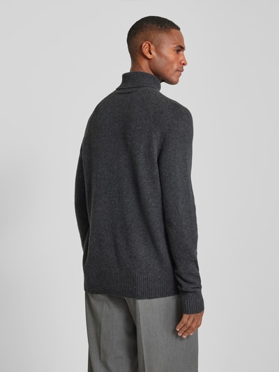 CK Calvin Klein Strickpullover aus Wolle mit Label-Detail Anthrazit 5