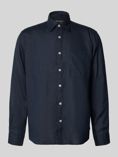 Marc O'Polo Regular Fit Freizeithemd aus reinem Leinen Dunkelblau 2