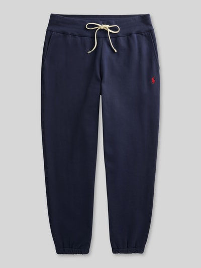 Produktfoto, Regular Fit Sweatshorts aus Baumwoll-Mix von Polo Ralph Lauren, krój regular fit, granatowy, logo, ściągacz, boczne kieszenie, materiał sweat