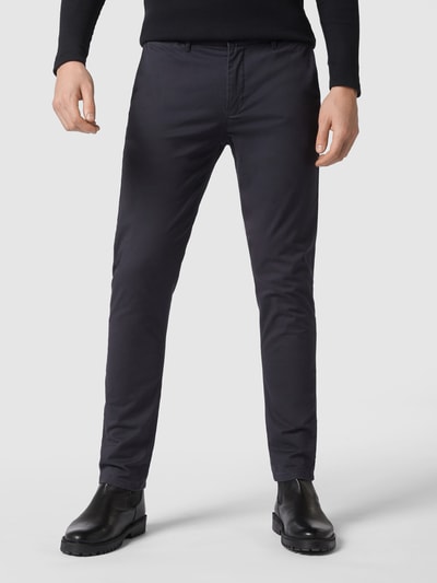 Scotch & Soda Super slim fit chino met stretch  Donkerblauw - 4