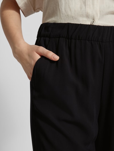 MAC Spodnie materiałowe rozkloszowane o skróconym kroju model ‘CHIARA’ Czarny 3