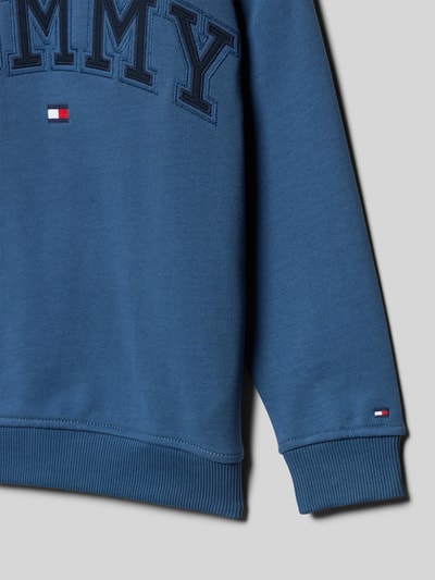 Tommy Hilfiger Teens Sweatshirt met labelprint Rookblauw - 2