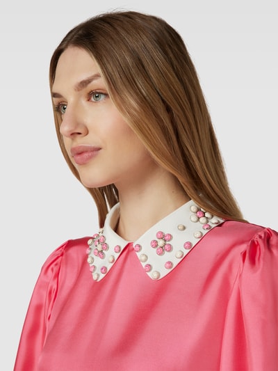 RED Valentino Knielanges Kleid mit Zierbesatz Lachs 3