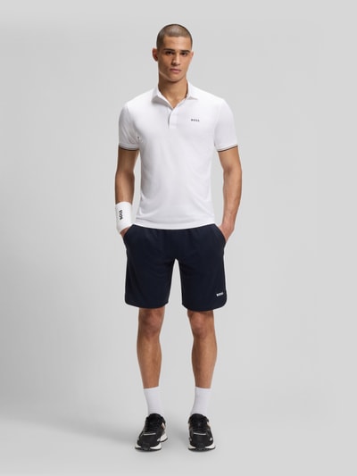 BOSS Green koszulka polo o kroju slim fit z wytłoczeniem emotikon piłki tenisowej model 'PL_TOC GAME1' Biały 1